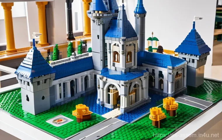 레고 DIY 조립 플랫폼 - **Prompt 1: The Digital Creator's Dream**
    "A vibrant, high-angle digital render of a detailed cu...