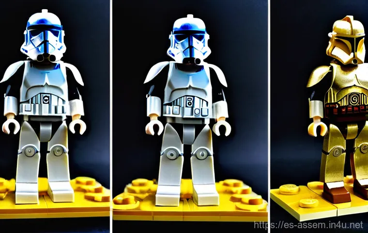레고 스타워즈 피규어의 변천사 - **Prompt Title: Bridging Eras: Detailed LEGO Star Wars Minifigures with Realistic Tones**
**Ima... 레고 스타워즈 피규어의 변천사 - **Prompt Title: Bridging Eras: Detailed LEGO Star Wars Minifigures with Realistic Tones**
**Ima...
