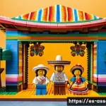 Home 22 레고 피규어 아트 조각 전시 - A vibrant and intricate LEGO sculpture representing traditional Mexican culture and festivities, sho...