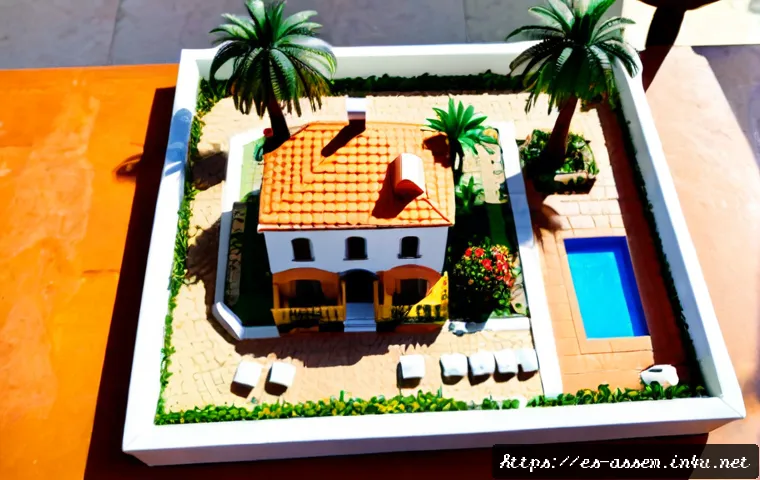 레고 빌딩 챌린지 아이디어 - Photorealistic overhead view of a Spanish family building challenge with colorful interlocking toy b...